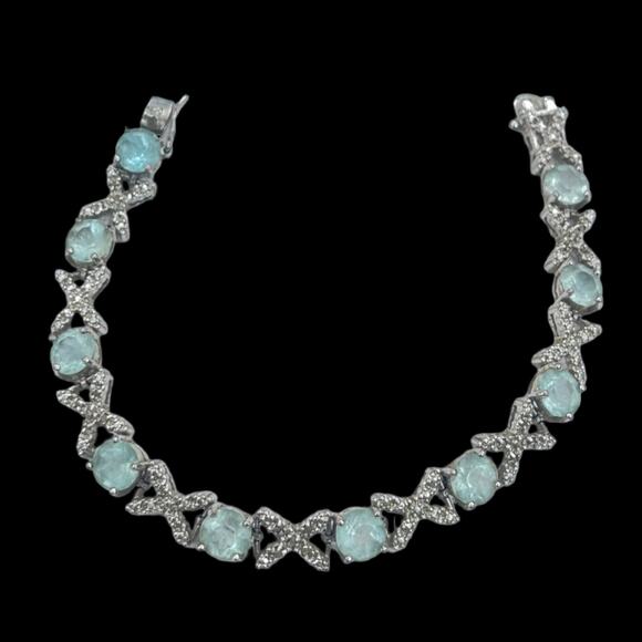 Victoria Townsend Signed Topaz Tennis Bracelet - Picture 1 of 6